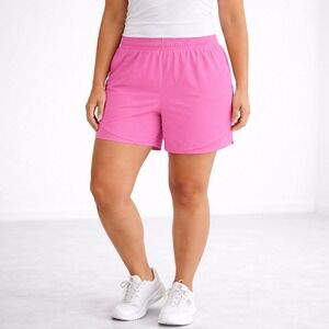 Athletic Works Running Shorts L Pink 5" Inseam Lined Pockets DriWorks NWT